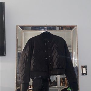 Black quilted jacket